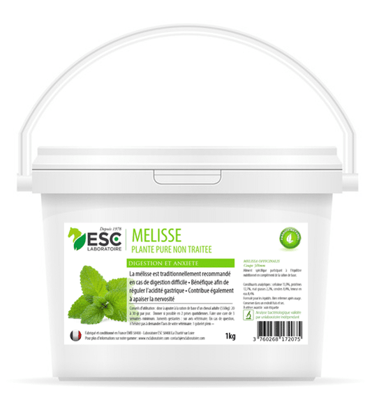 ESC MELISSE – Estomac sensible et acidité gastrique cheval – Plante pure
